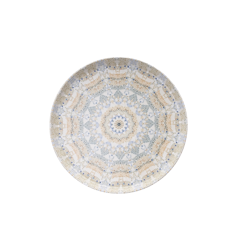 12 darabos színes porcelán étkészlet