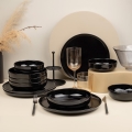 12 részes fekete porcelán étkészlet
