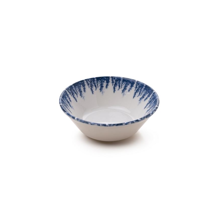12 részes porcelán étkészlet, fehér/kék