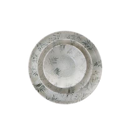 12 részes szürke porcelán étkészlet