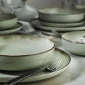 12 részes zöld porcelán étkészlet