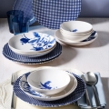 14 darabos étkészlet fehér/kék/porcelán