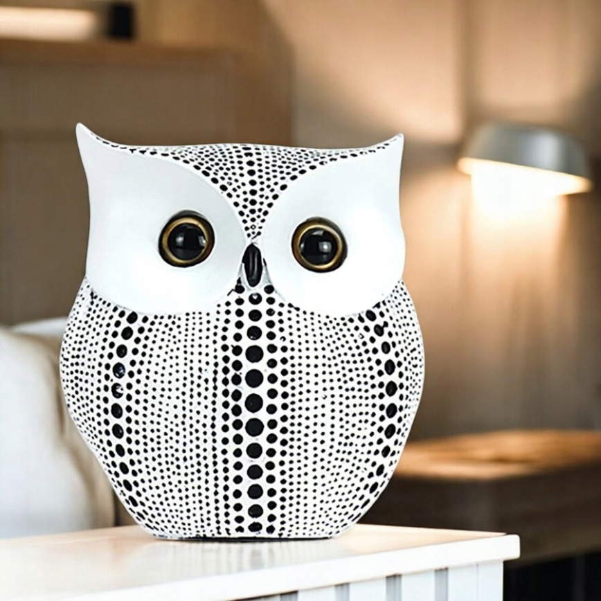 15 cm-es asztali dekoráció, fehér/fekete