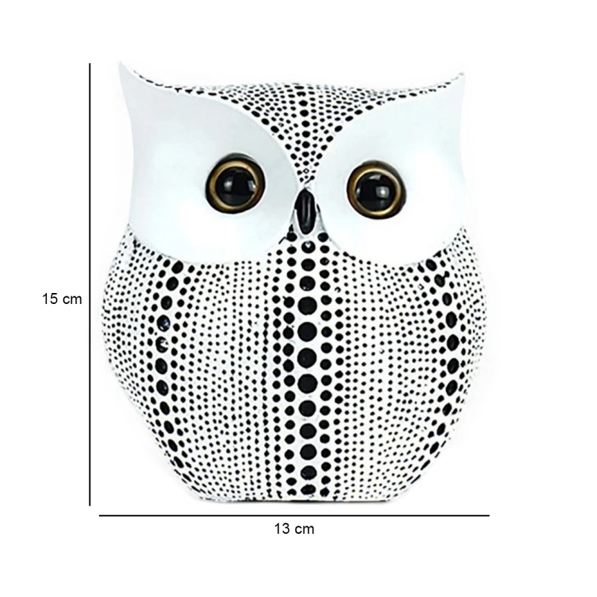 15 cm-es asztali dekoráció, fehér/fekete