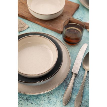 16 darabos étkészlet bézs/kék/porcelán