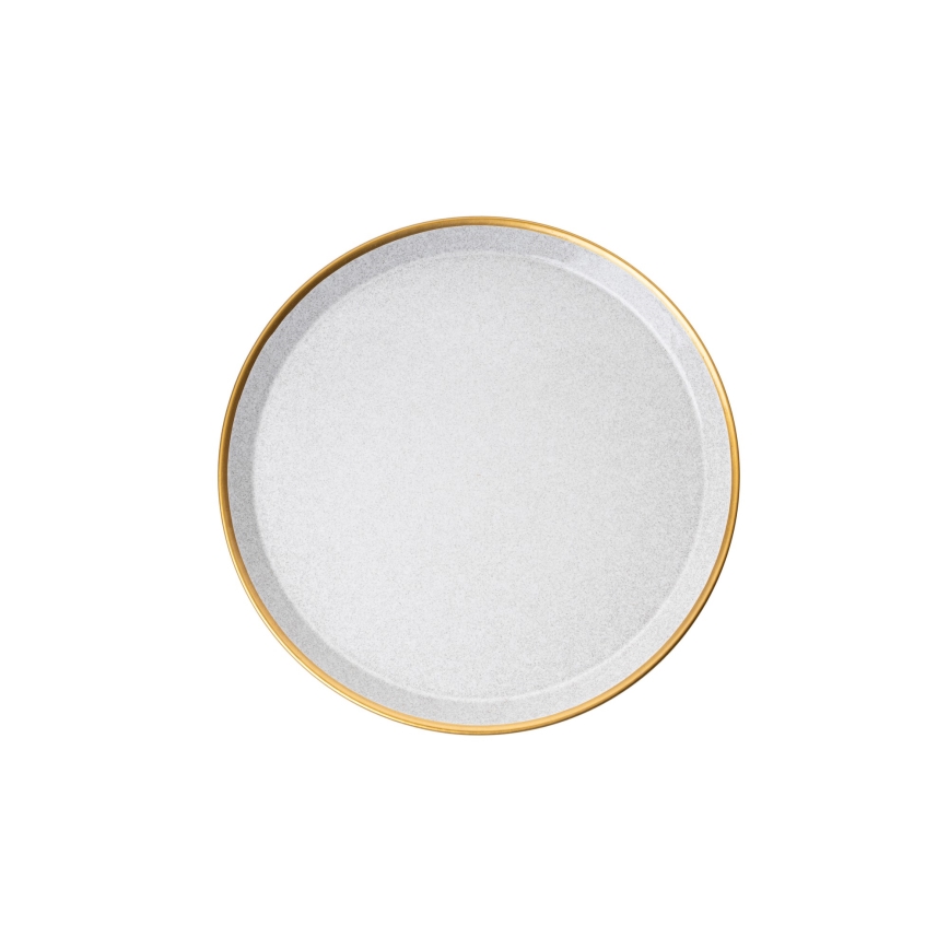16 darabos szürke/arany porcelán étkészlet