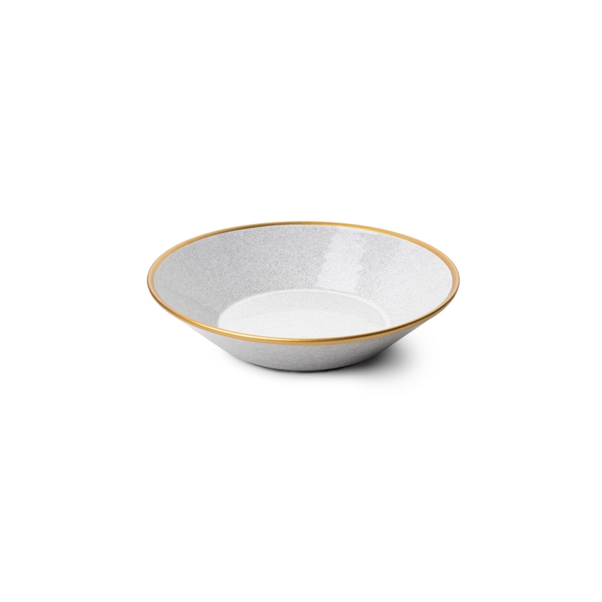 16 darabos szürke/arany porcelán étkészlet