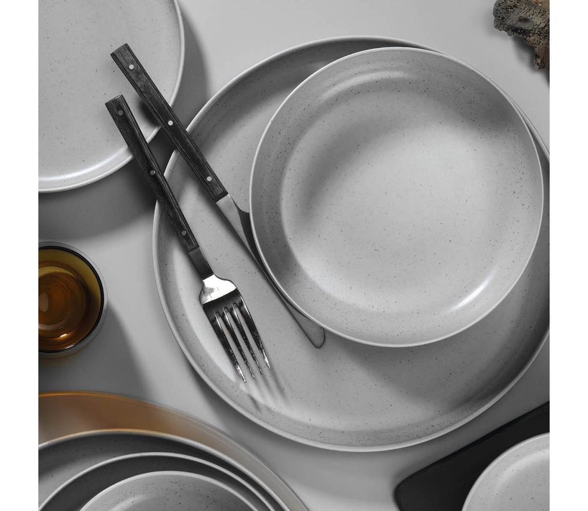 16 darabos szürke porcelán étkészlet 710KTP3604