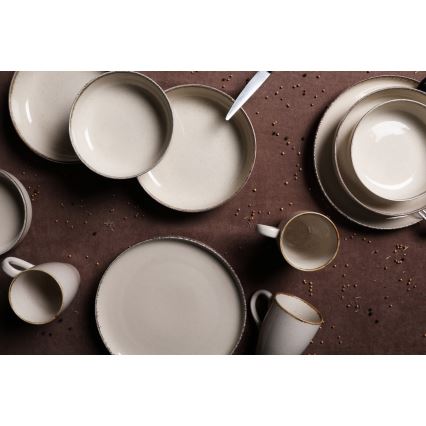 16 részes bézs/porcelán étkészlet