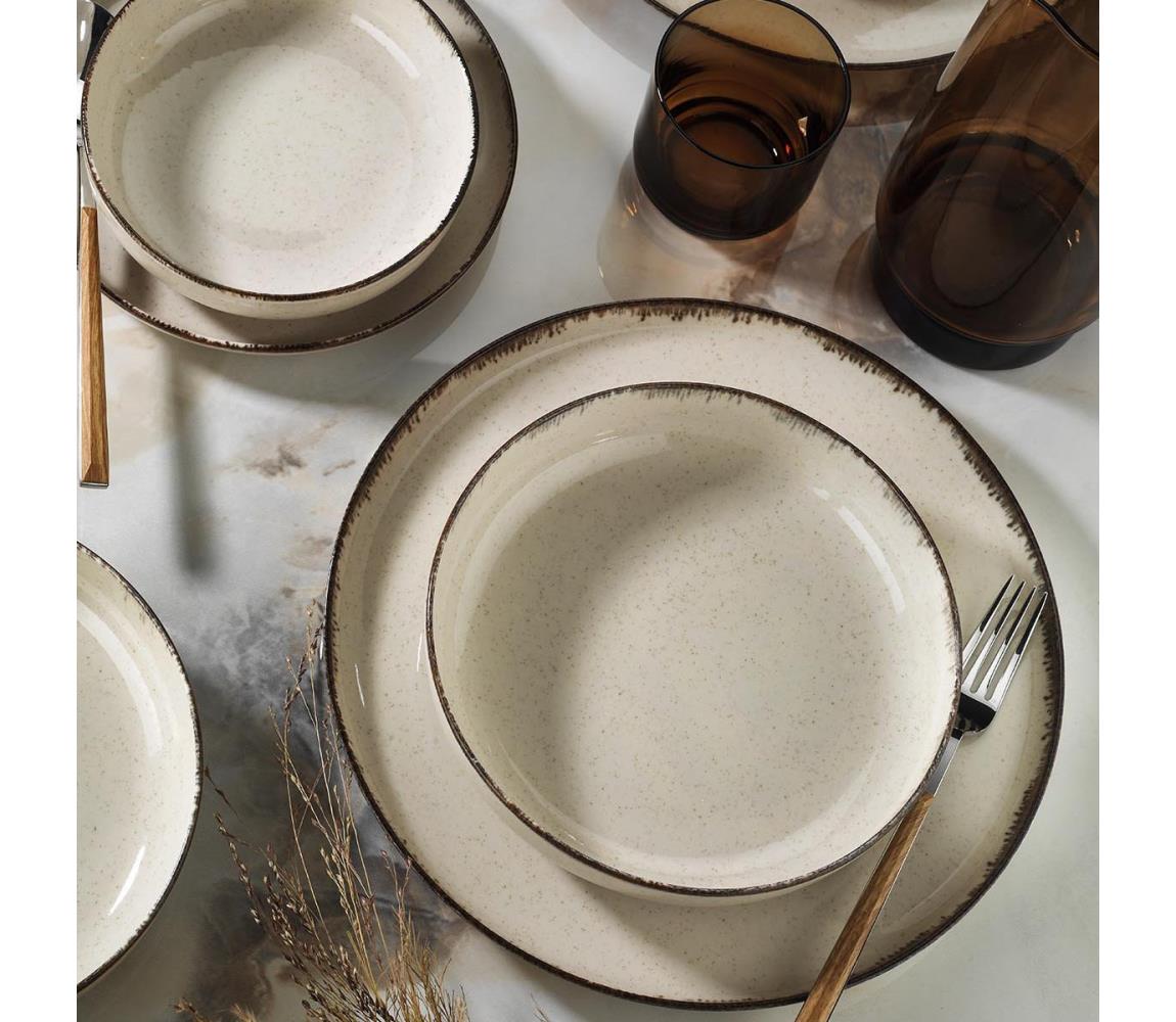 16 részes bézs porcelán étkészlet 710KTP3410