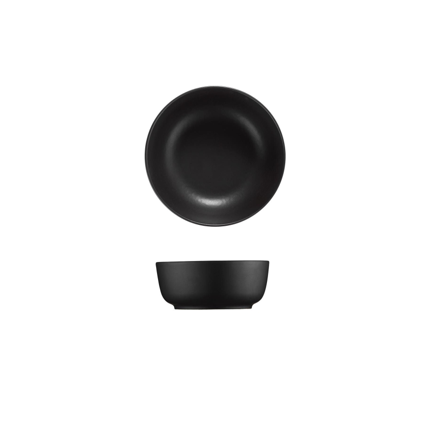 16 részes étkészlet fekete/porcelán