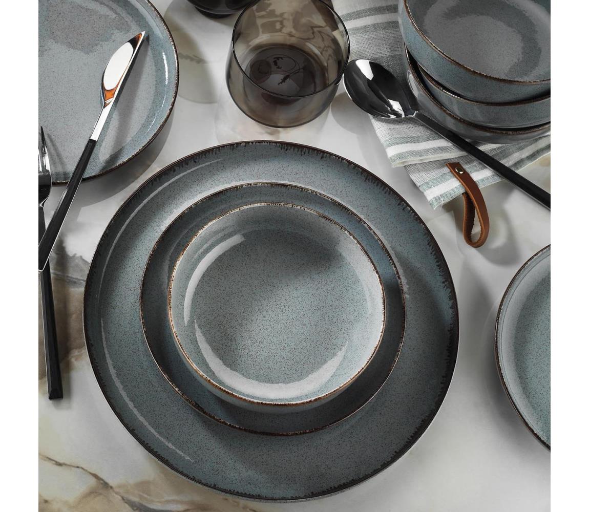 16 részes szürke porcelán étkészlet 710KTP3409