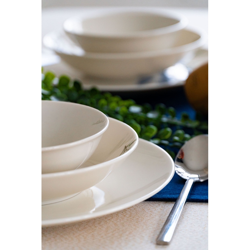 18 darabos étkészlet fehér/kék/zöld/porcelán