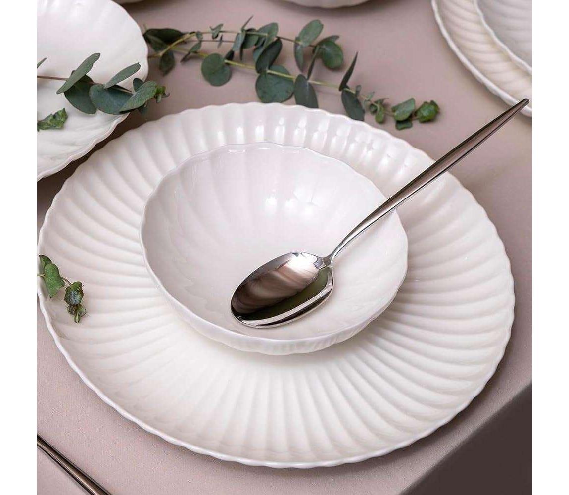 18 darabos fehér porcelán étkészlet 719KTP9860