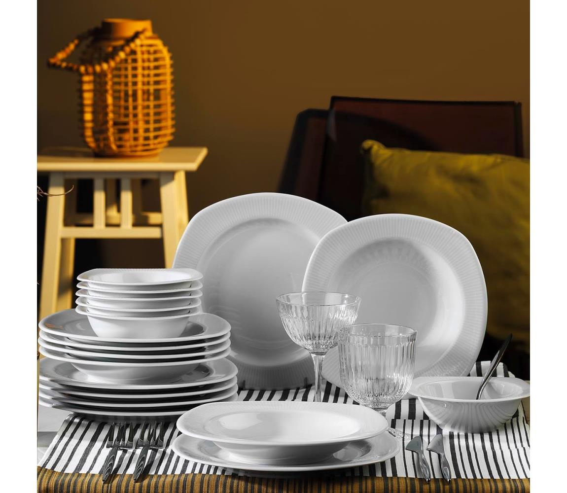 18 darabos fehér/porcelán étkészlet 719KTP9754