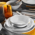 18 darabos fehér porcelán étkészlet