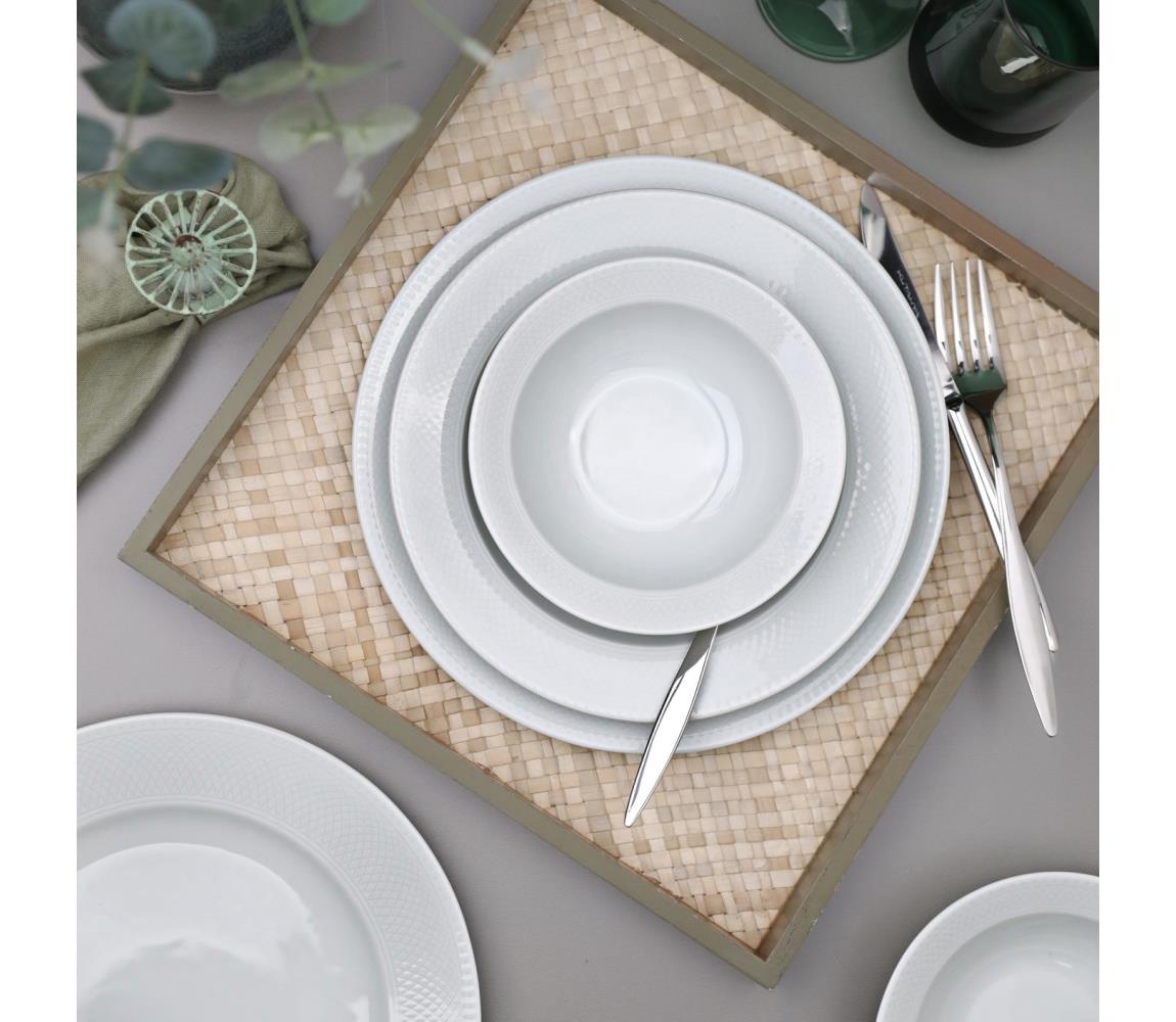 18 darabos fehér porcelán étkészlet 719KTP9773