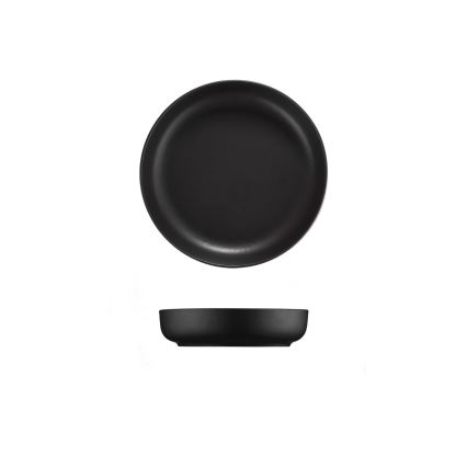 18 darabos fekete/porcelán étkészlet