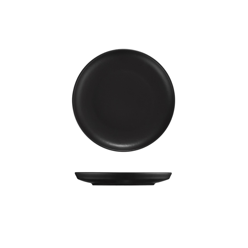 18 darabos fekete/porcelán étkészlet