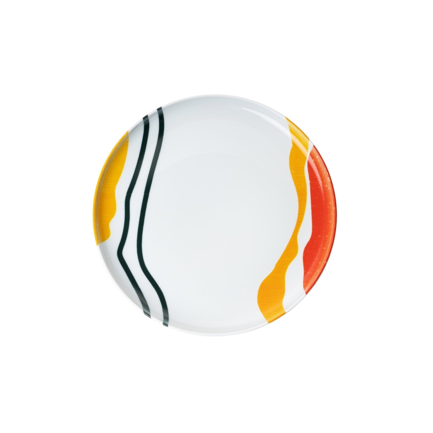 18 darabos színes/porcelán étkészlet