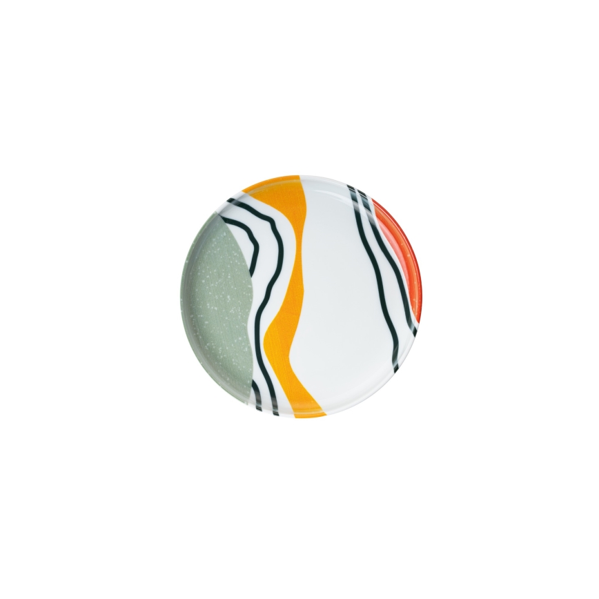 18 darabos színes/porcelán étkészlet