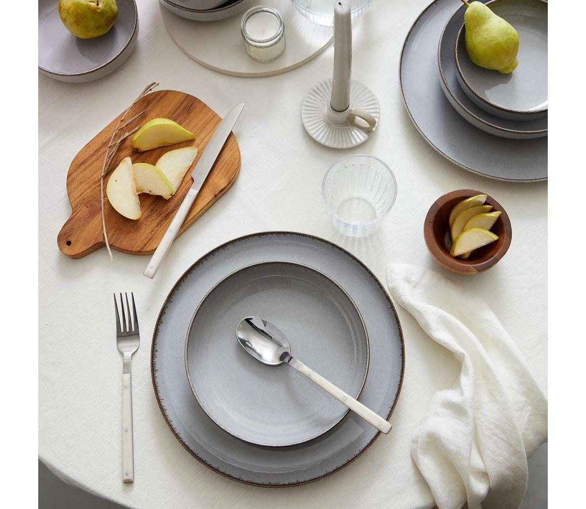 18 darabos szürke porcelán étkészlet 710KTP4516