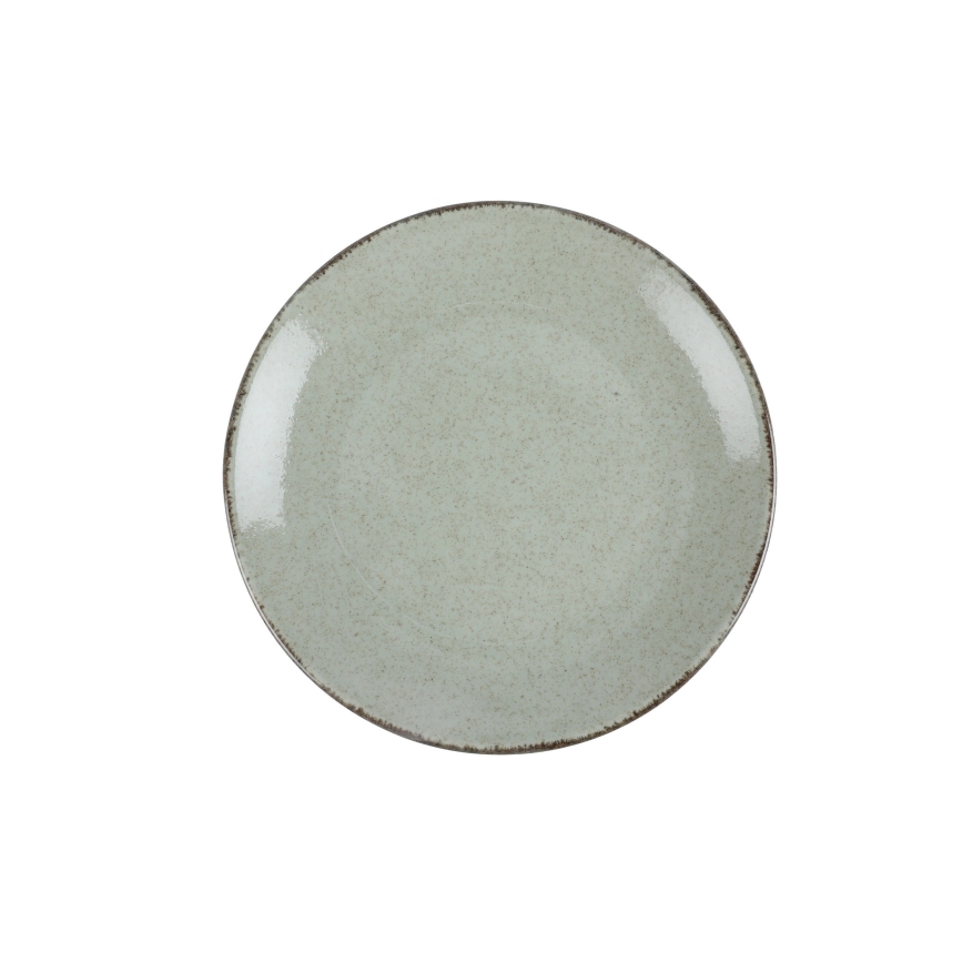 18 darabos zöld porcelán étkészlet