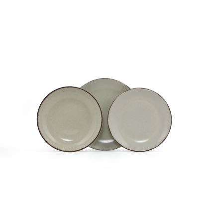 18 darabos zöld porcelán étkészlet