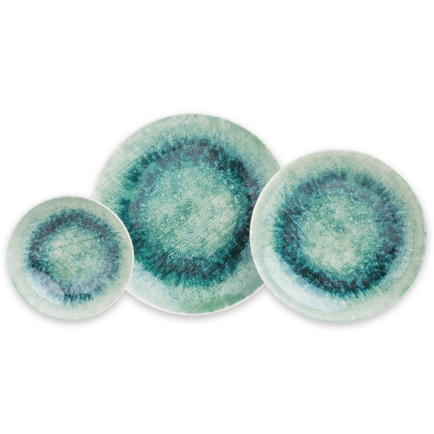 18 db kék/porcelán étkészlet