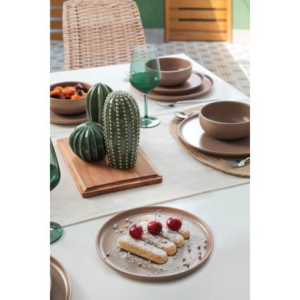 18 részes barna/kerámia étkészlet