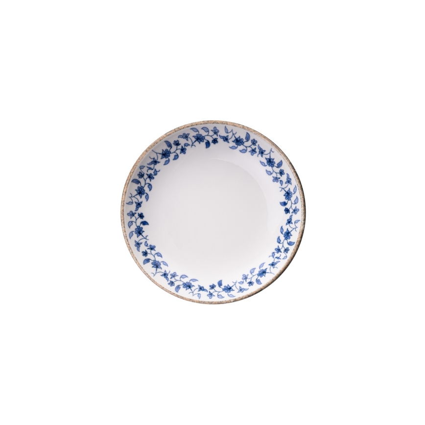 18 részes étkészlet fehér/kék/porcelán