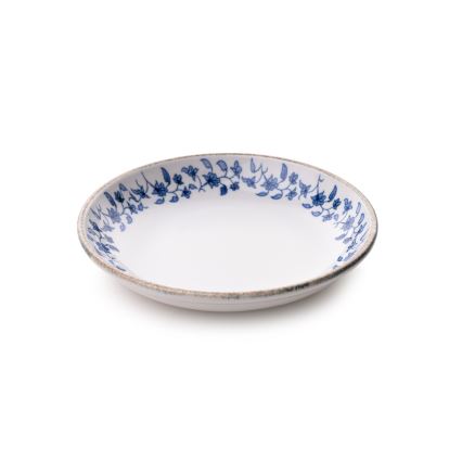 18 részes étkészlet fehér/kék/porcelán