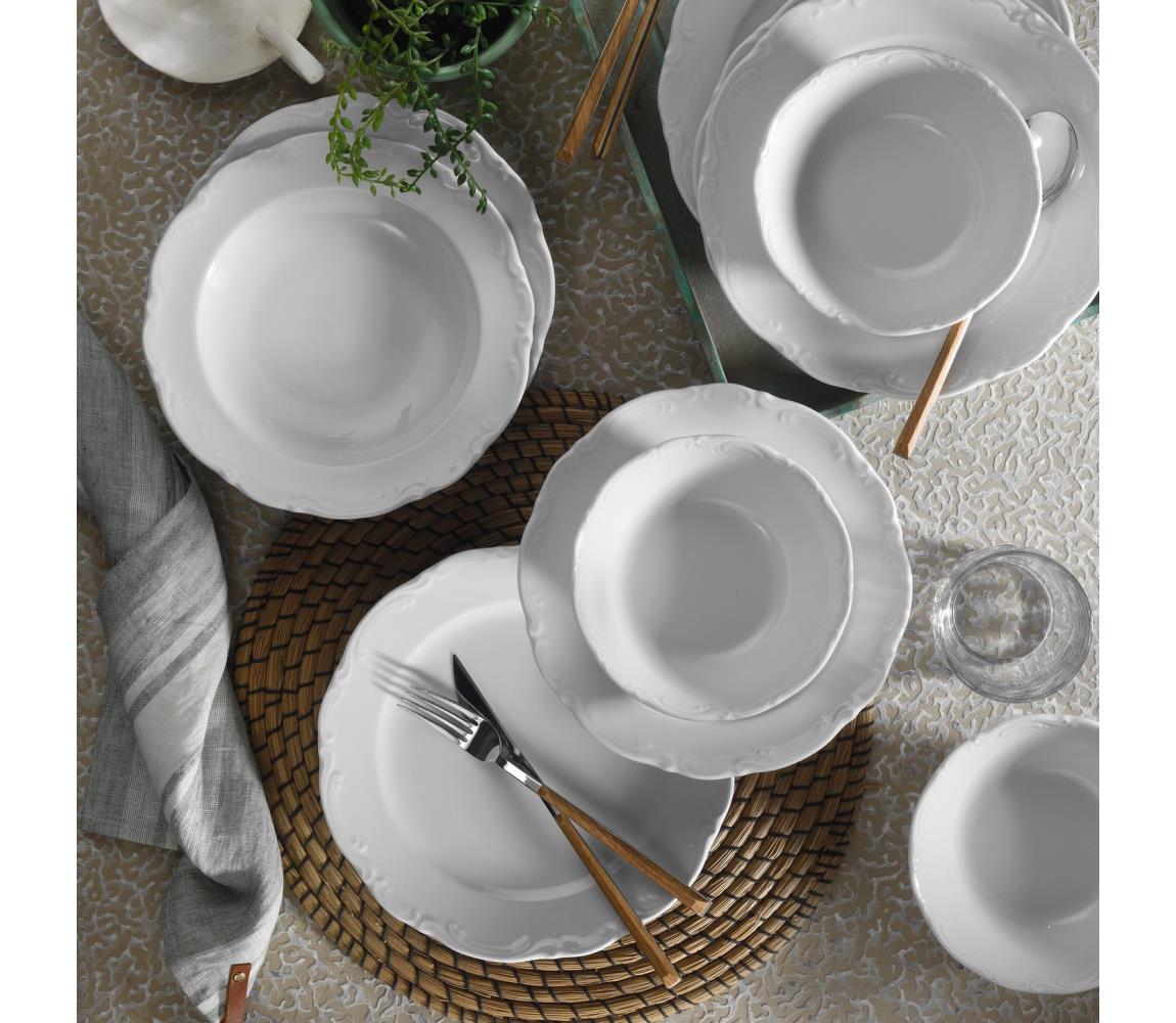 18 részes étkészlet fehér/porcelán 719KTP9759