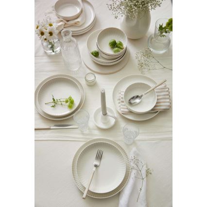18 részes étkészlet, fehér porcelán
