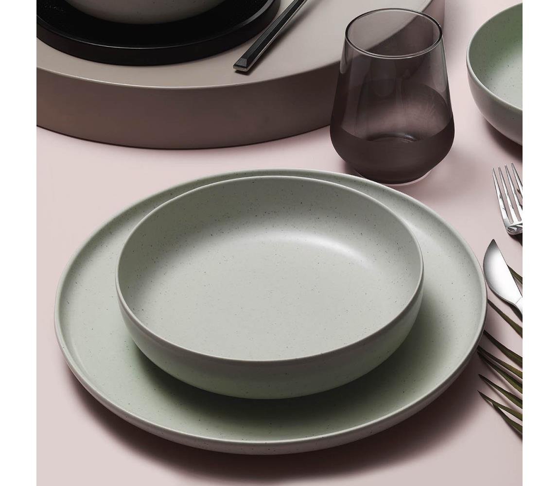 18 részes étkészlet zöld/porcelán 710KTP3610