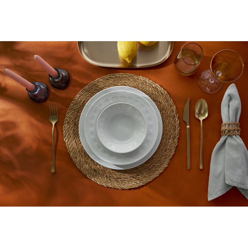 18 részes fehér porcelán étkészlet