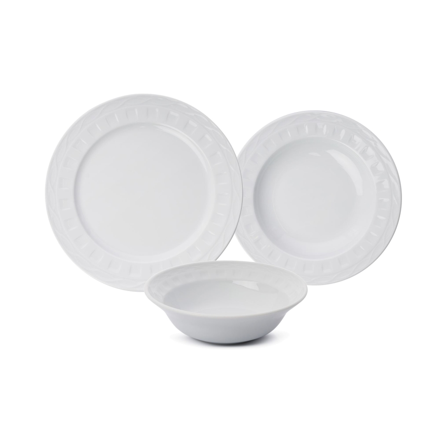 18 részes fehér porcelán étkészlet