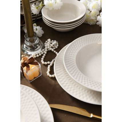 18 részes fehér porcelán étkészlet