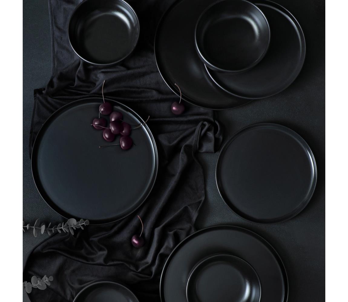 18 részes fekete kerámia étkészlet 275KRM1862