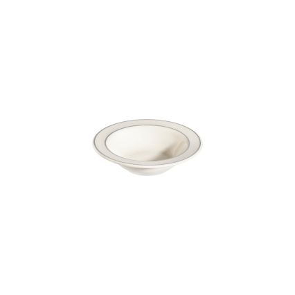 18 részes krémszínű/ezüst porcelán étkészlet