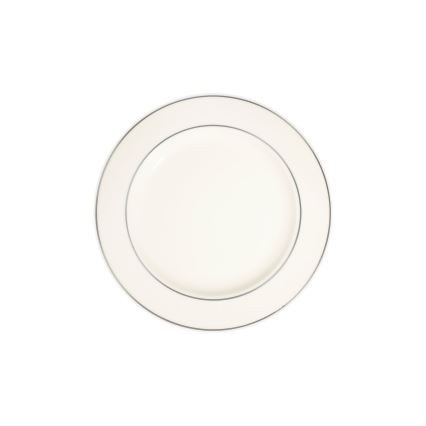 18 részes krémszínű/ezüst porcelán étkészlet