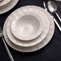 18 részes porcelán étkészlet, fehér