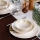 18 részes porcelán étkészlet fehér/zöld/sárga