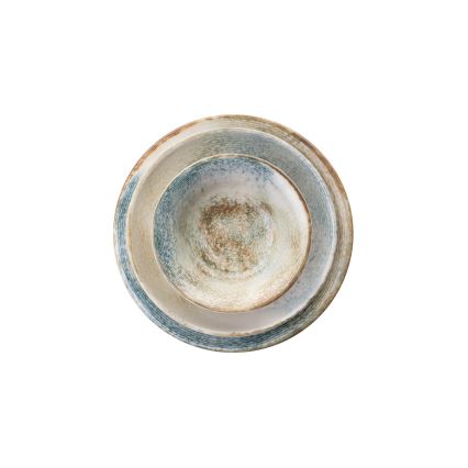 18 részes színes porcelán étkészlet