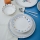 18 részes színes porcelán étkészlet