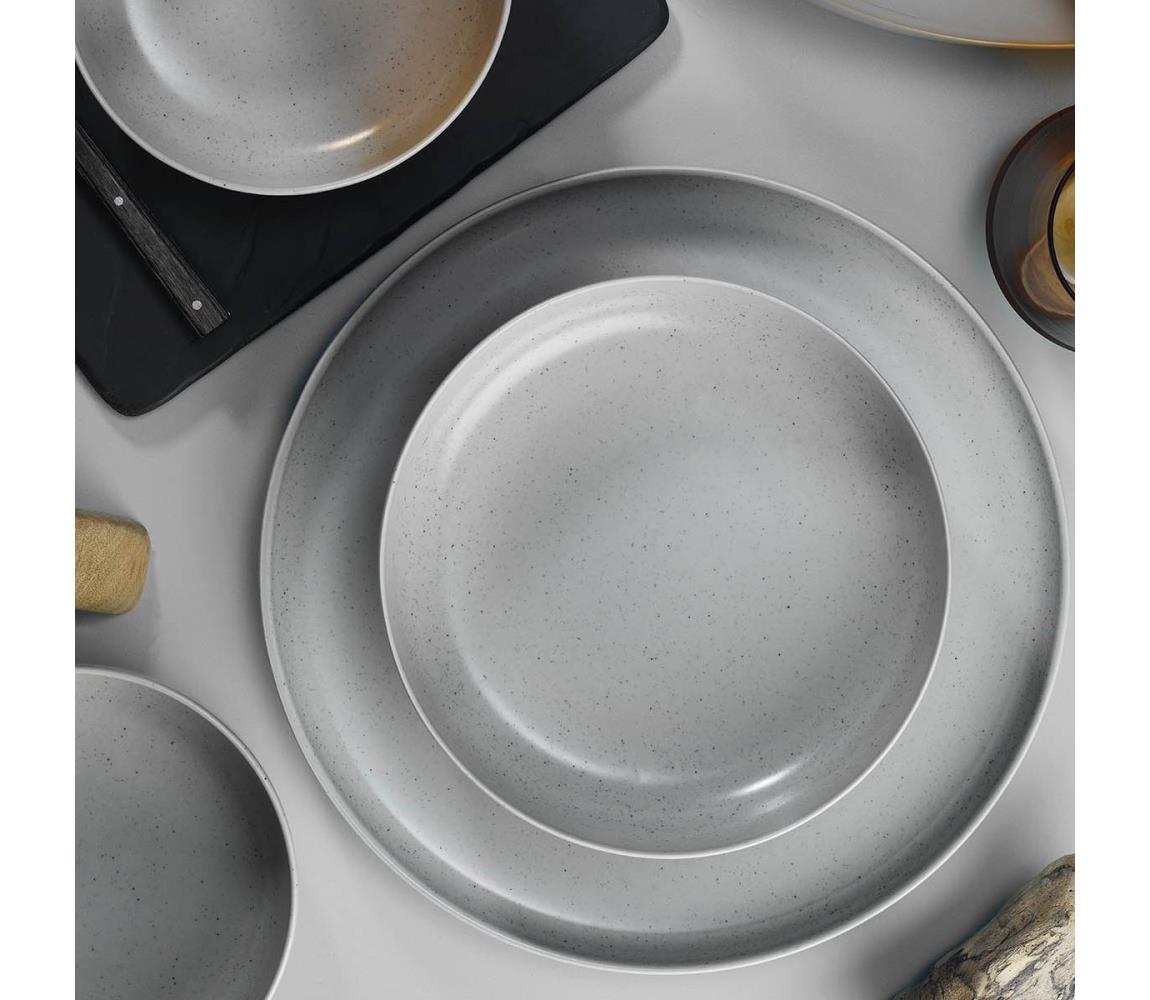 18 részes szürke porcelán étkészlet 710KTP3608