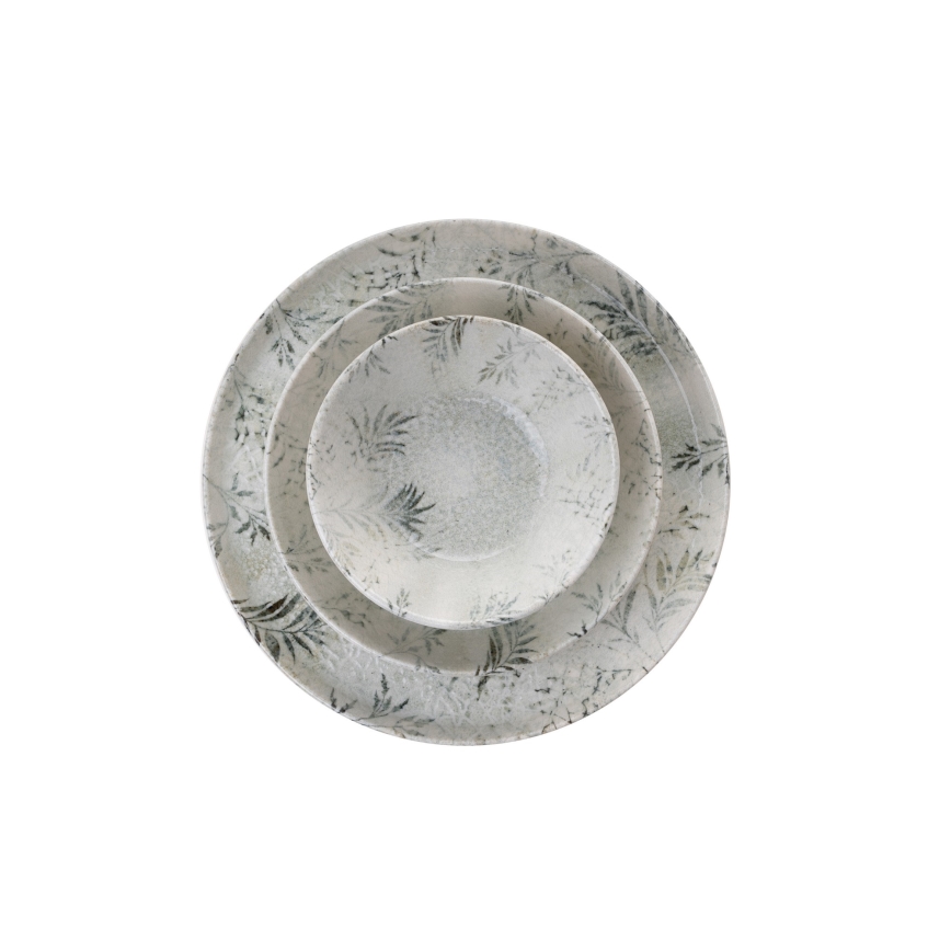 18 részes szürke porcelán étkészlet