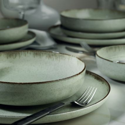 18 részes zöld porcelán étkészlet
