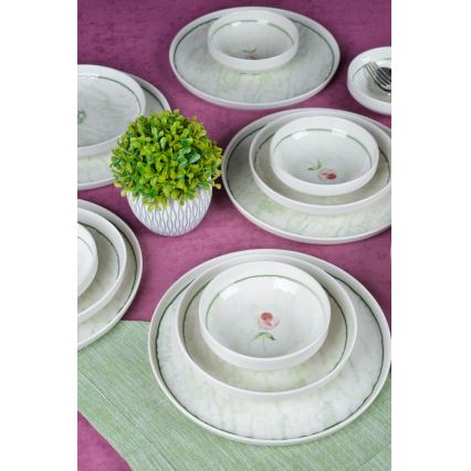 18 részes zöld porcelán étkészlet