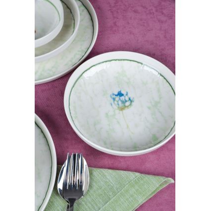 18 részes zöld porcelán étkészlet